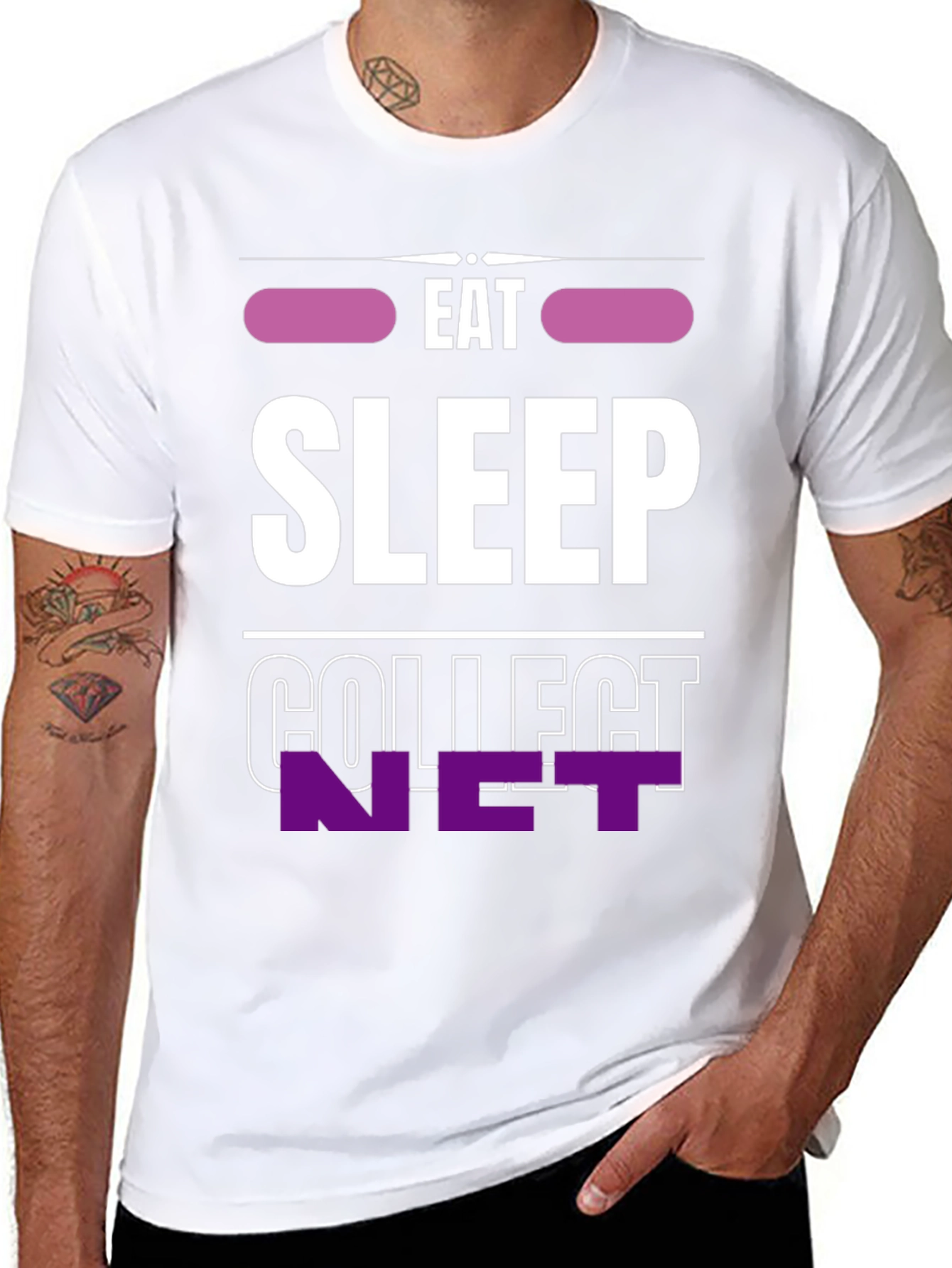 Eat Sleep Collect NFT T-Shirt - Cool Crypto Tee