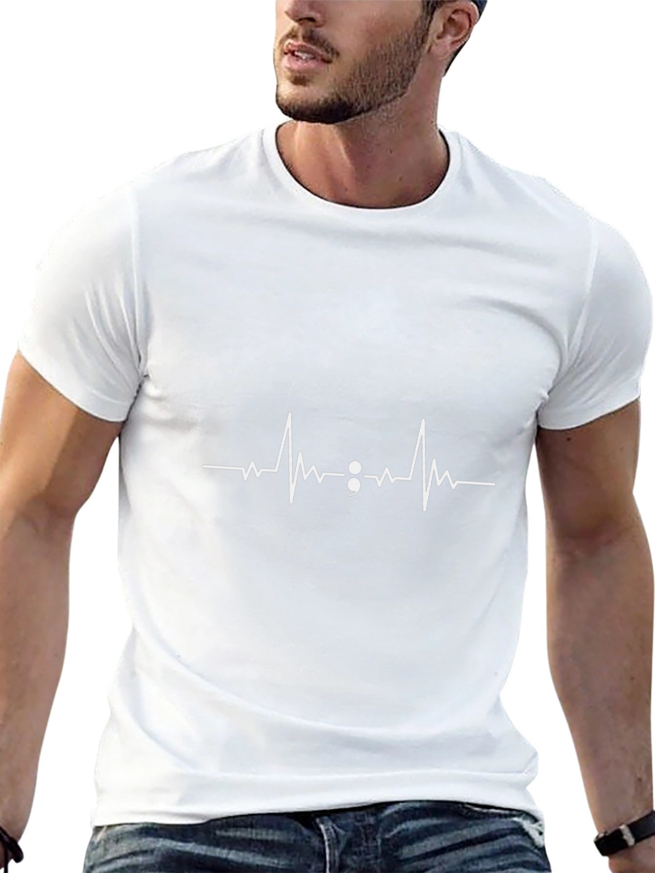 Semicolon Heartbeat Graphic Tee