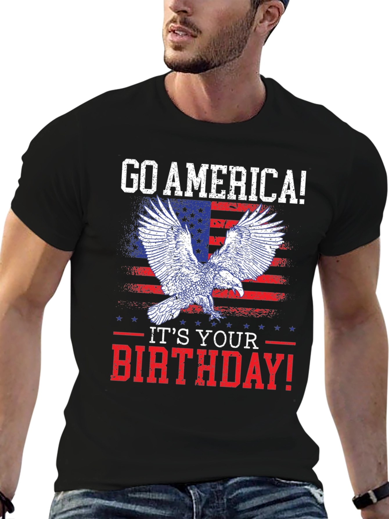 Go America! Eagle Patriotic Graphic Tee