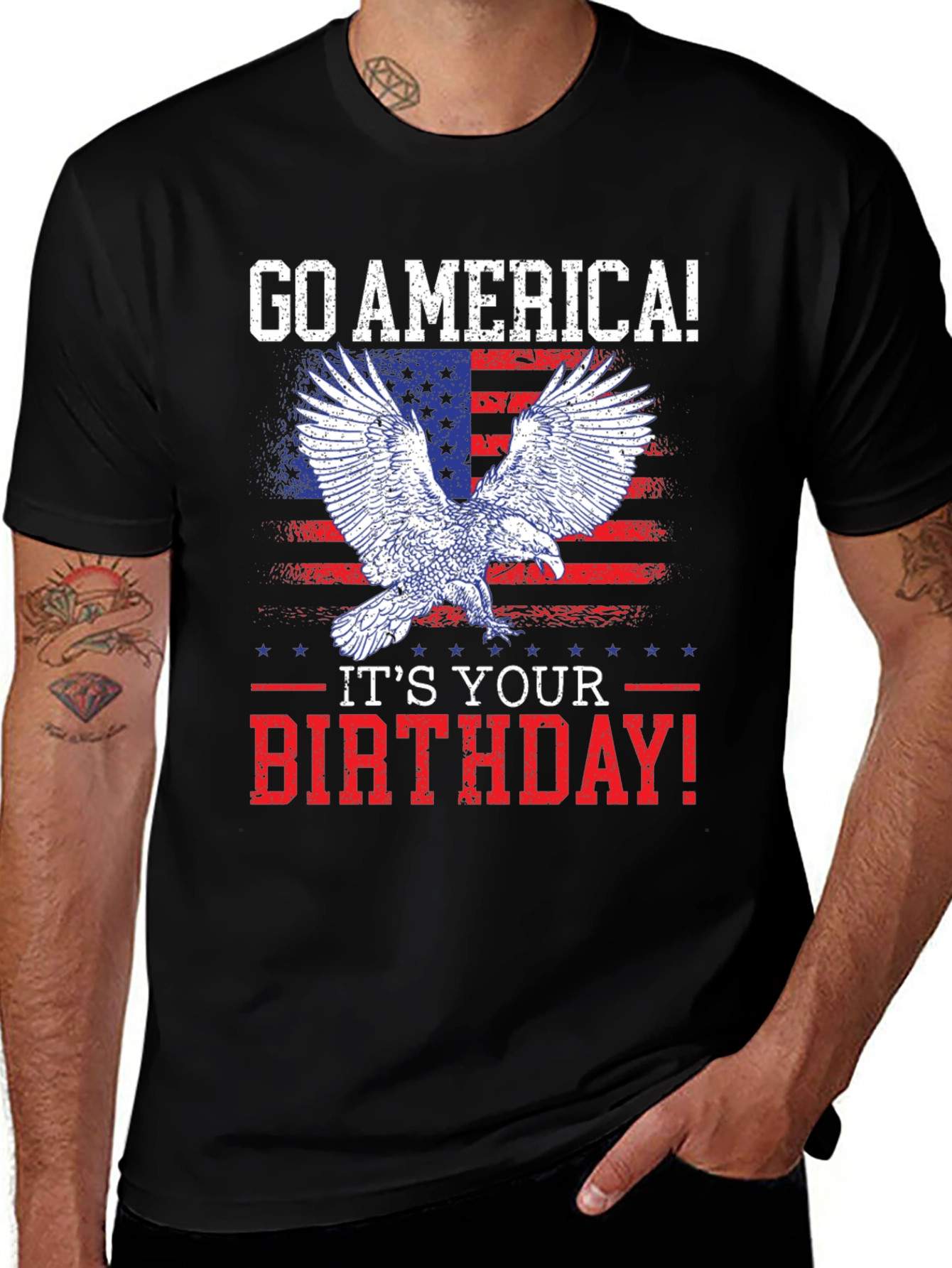 Go America! Eagle Patriotic Graphic Tee
