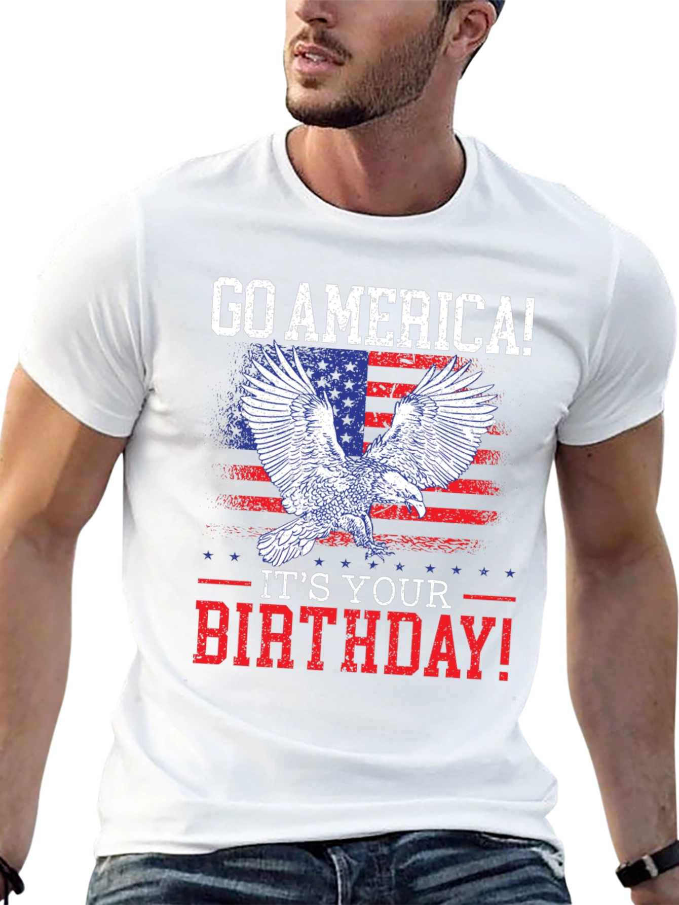 Go America! Eagle Patriotic Graphic Tee