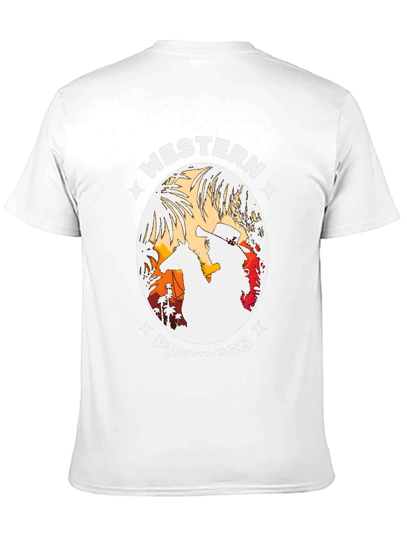 Western Princess Graphic Tee - Black Cotton T-Shirt