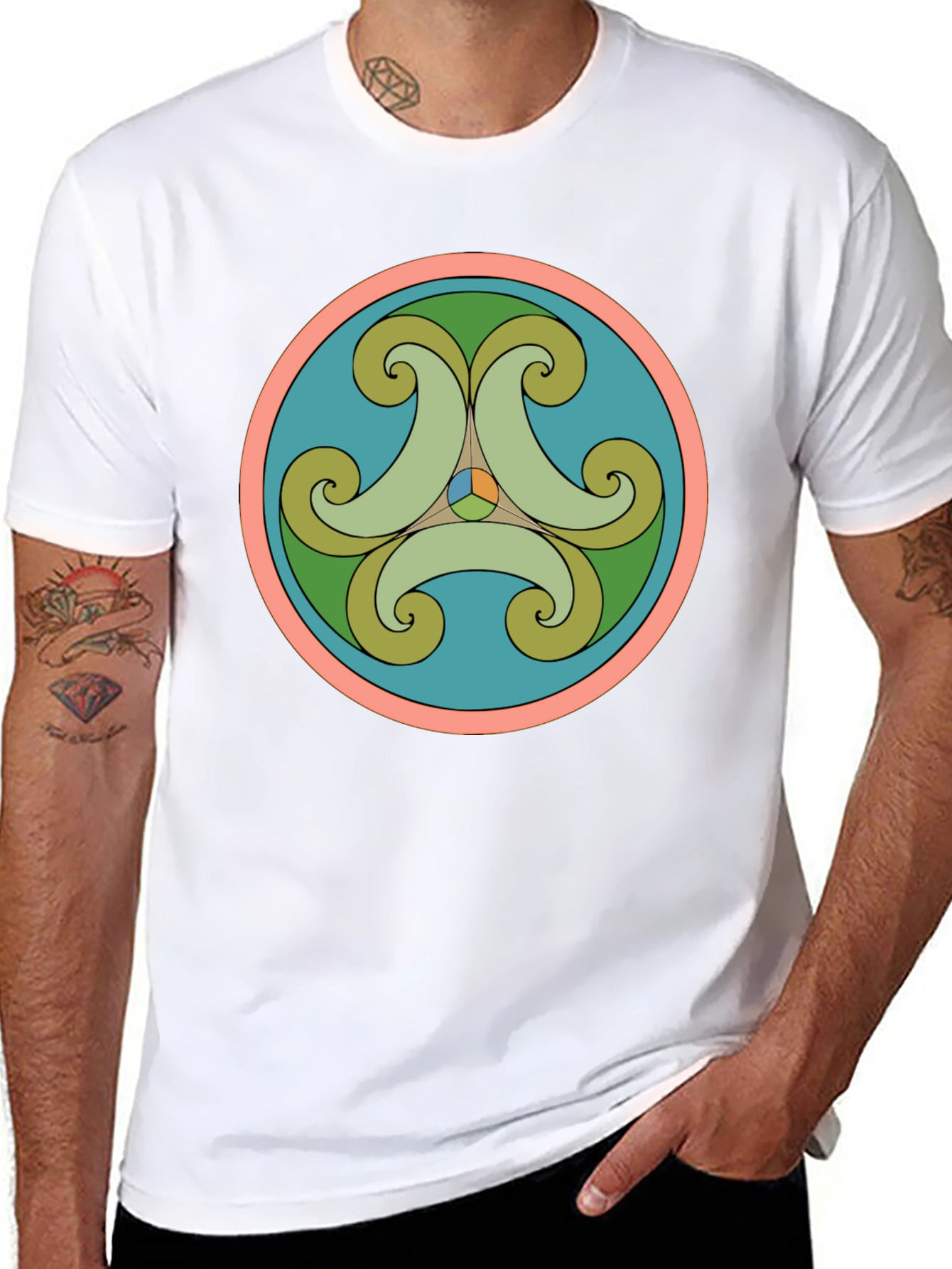 Geometric Circle Design T-Shirt