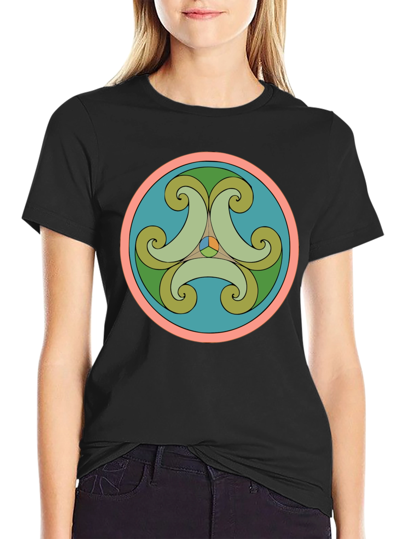 Geometric Circle Design T-Shirt