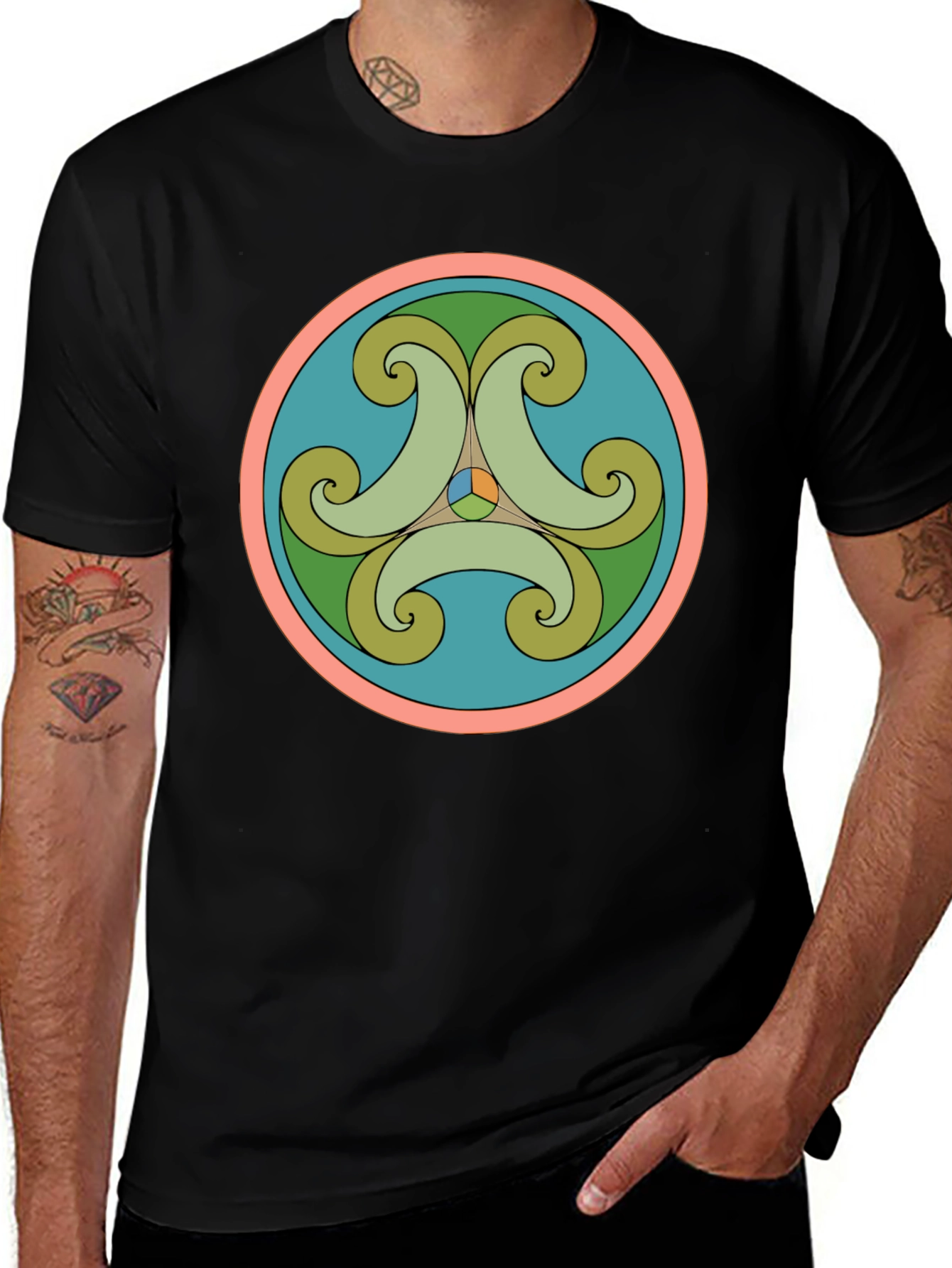 Geometric Circle Design T-Shirt