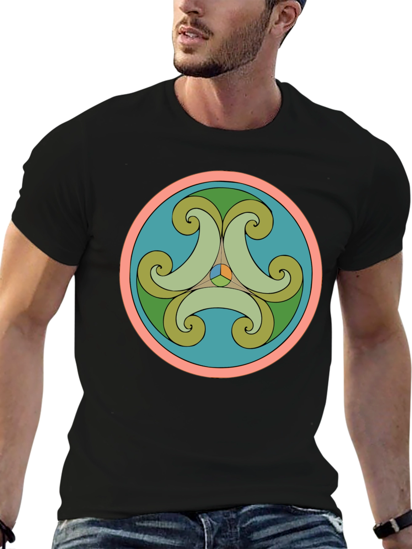 Geometric Circle Design T-Shirt