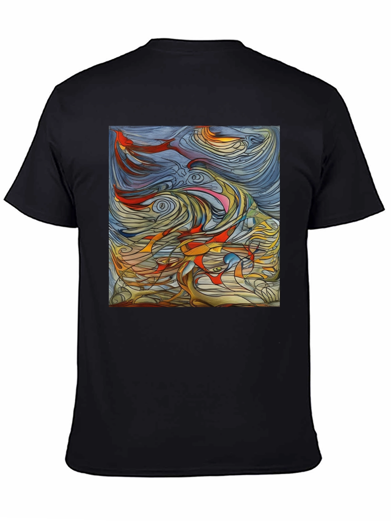Abstract Art Graphic Tee - Black Unisex T-Shirt