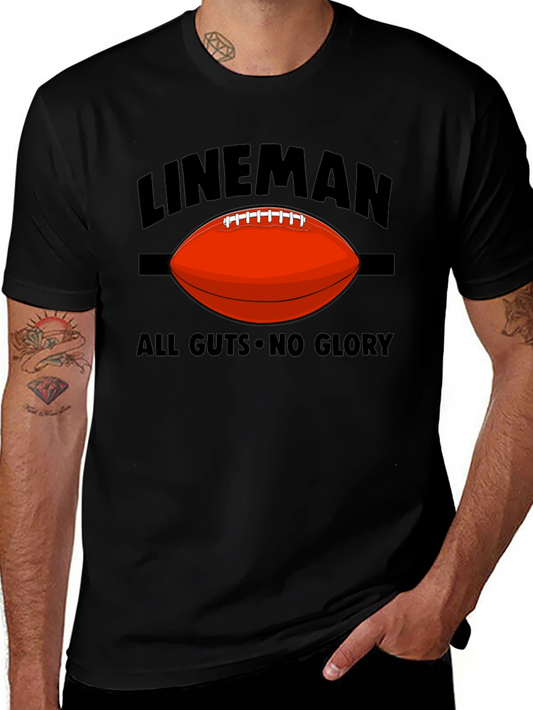 Lineman All Guts No Glory Football Graphic T-Shirt
