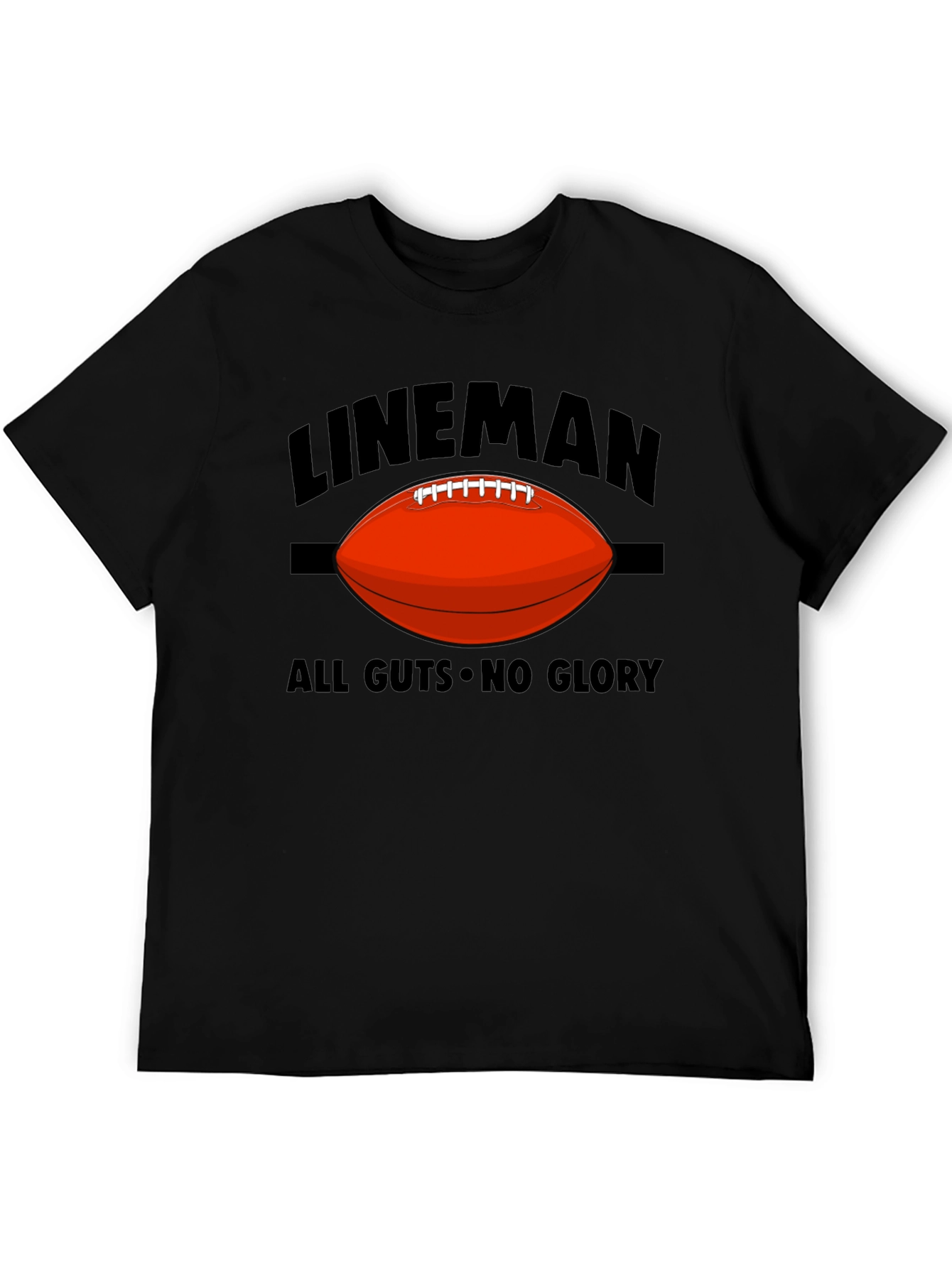 Lineman All Guts No Glory Football Graphic T-Shirt