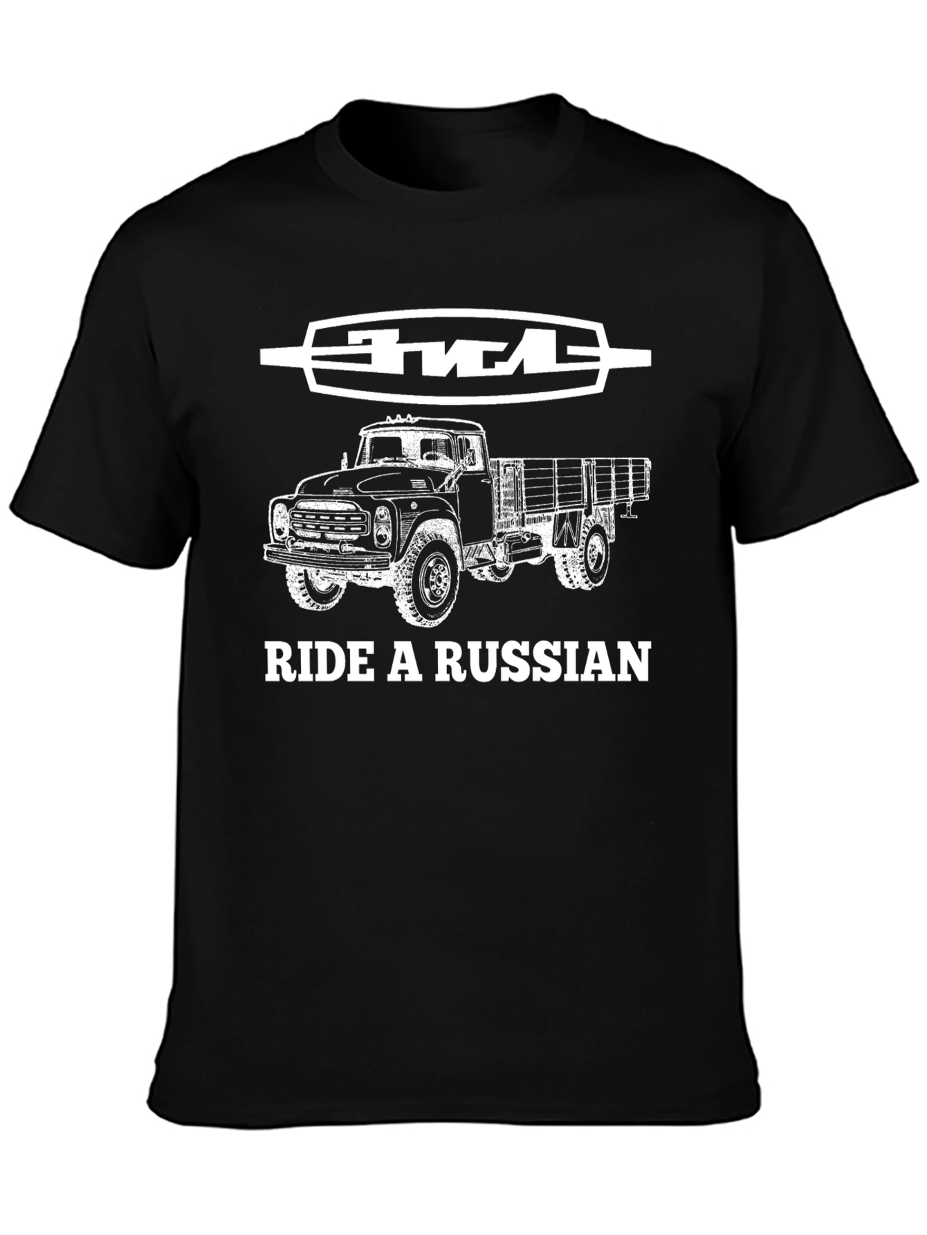 Ride a Russian Truck Black T-Shirt