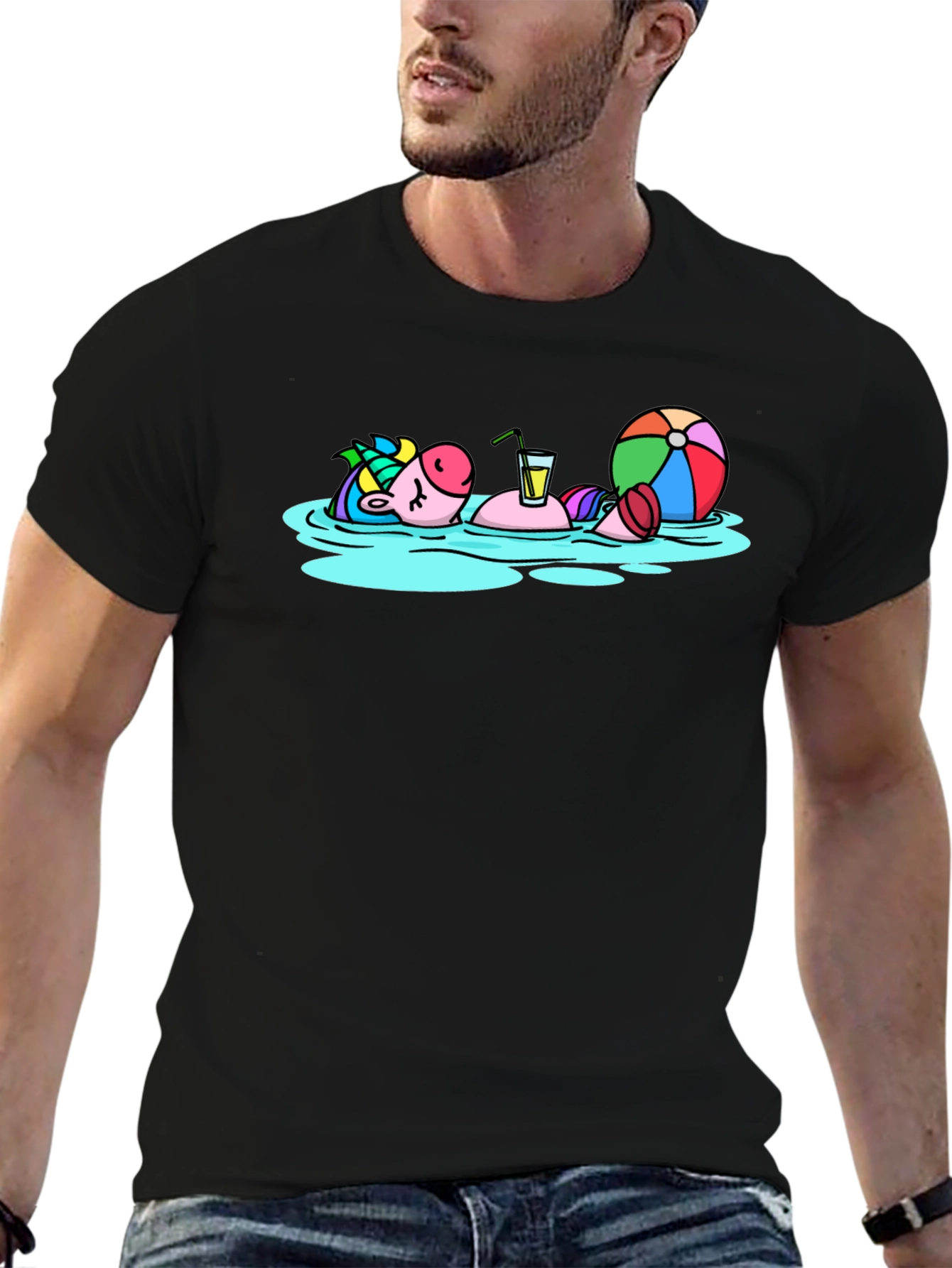 Relaxing Unicorn T-Shirt - Summer Vibes