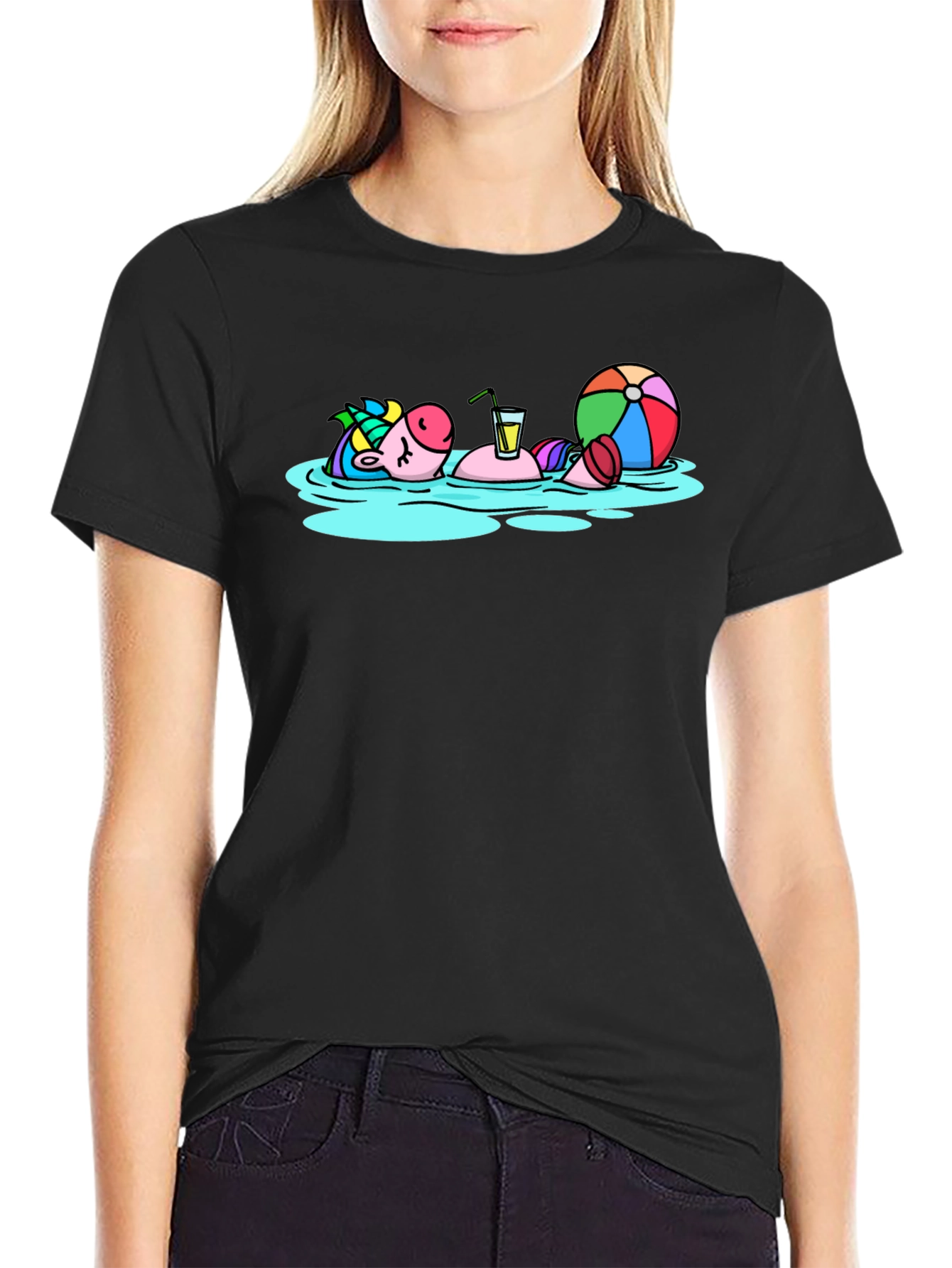 Relaxing Unicorn T-Shirt - Summer Vibes