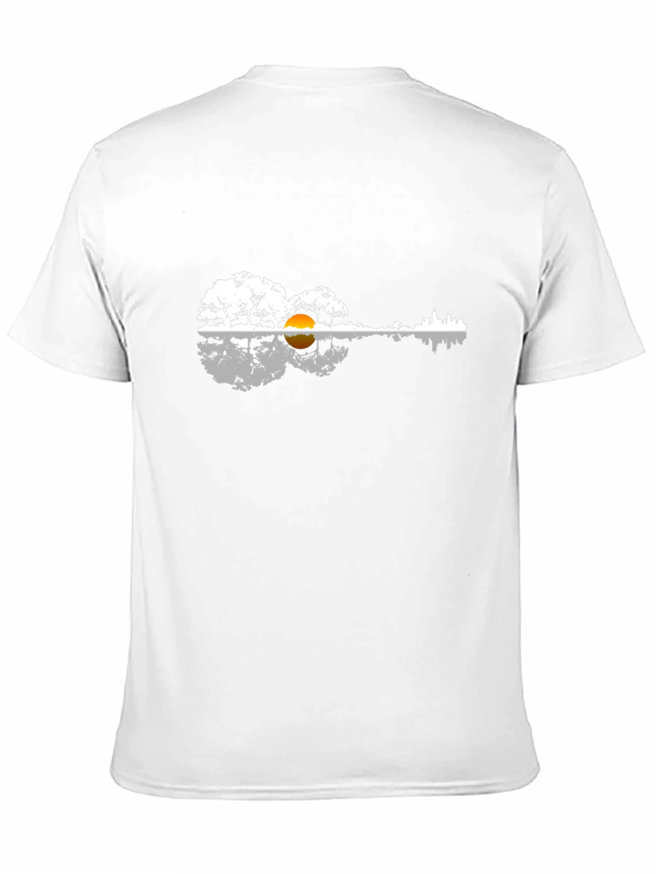 Guitar Landscape Graphic Tee - Nature Music Shirt