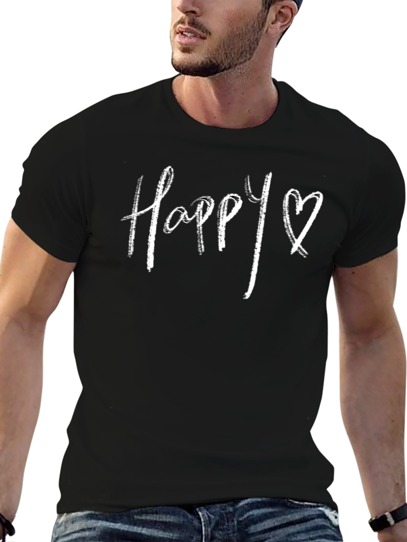 Happy Heart T-Shirt - Stylish Casual Tee