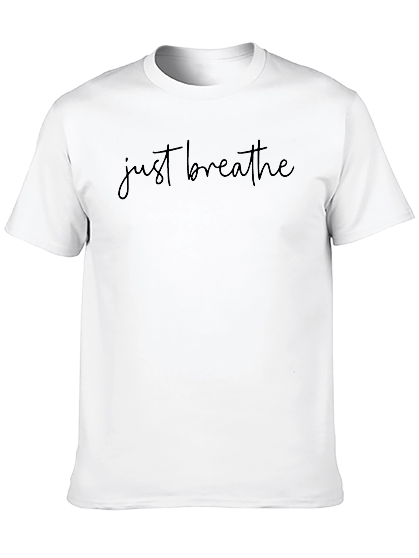 Just Breathe Black Graphic Tee