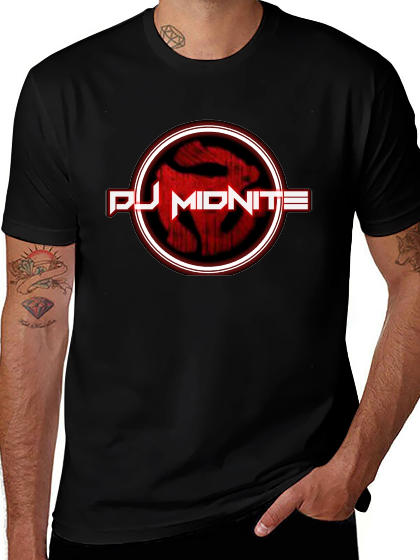 DJ Midnite Black T-Shirt - Cool Graphic Tee