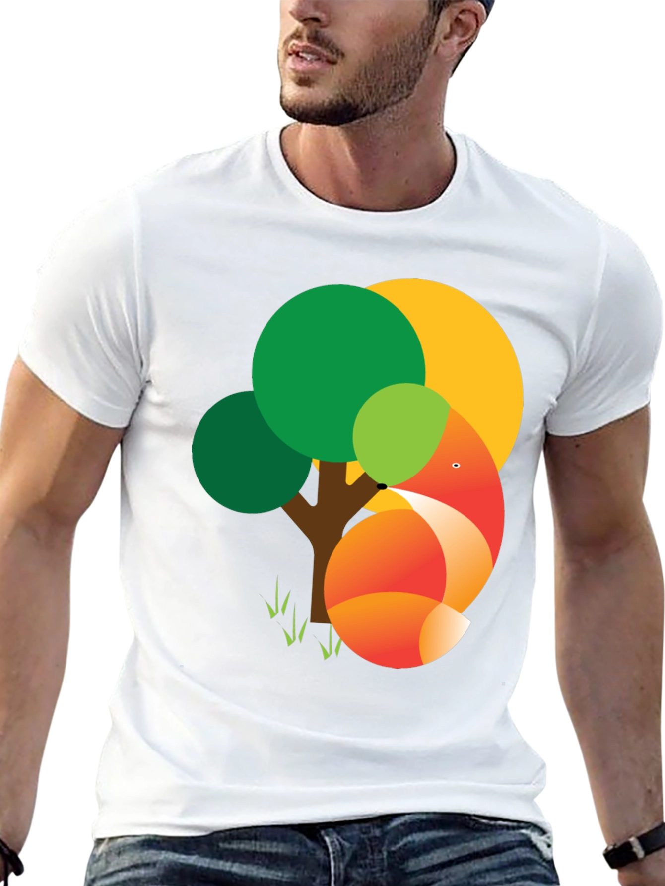 Fox Tree Graphic Tee - Modern Style