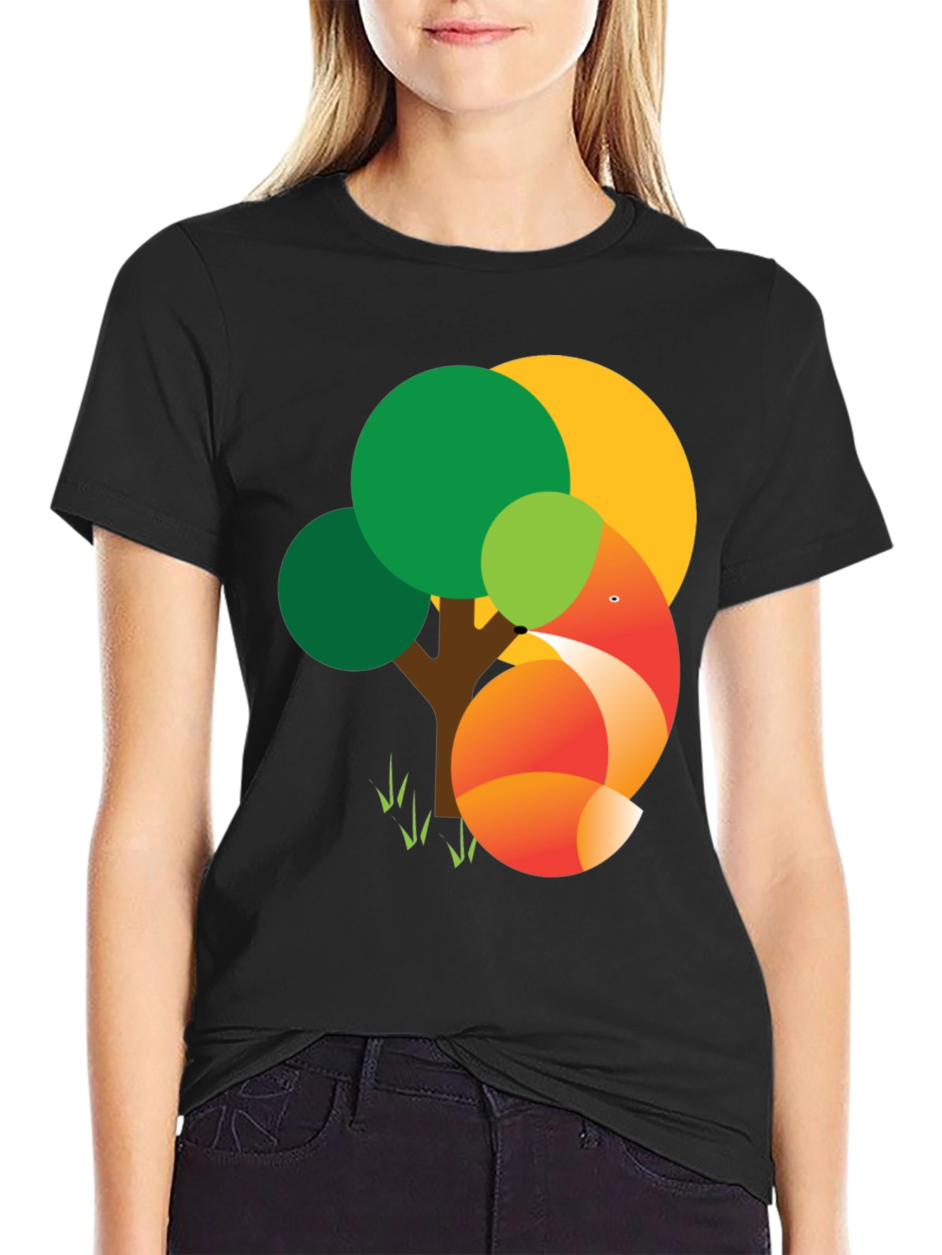 Fox Tree Graphic Tee - Modern Style