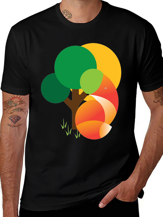 Fox Tree Graphic Tee - Modern Style