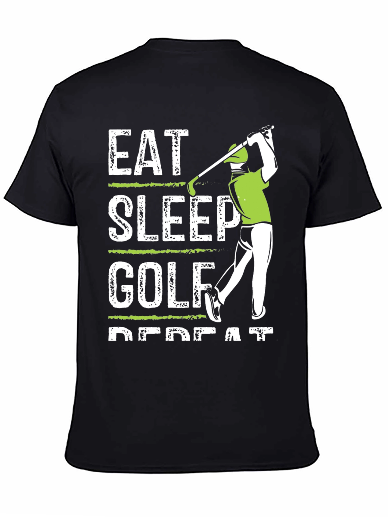 Eat Sleep Golf Repeat Graphic Tee