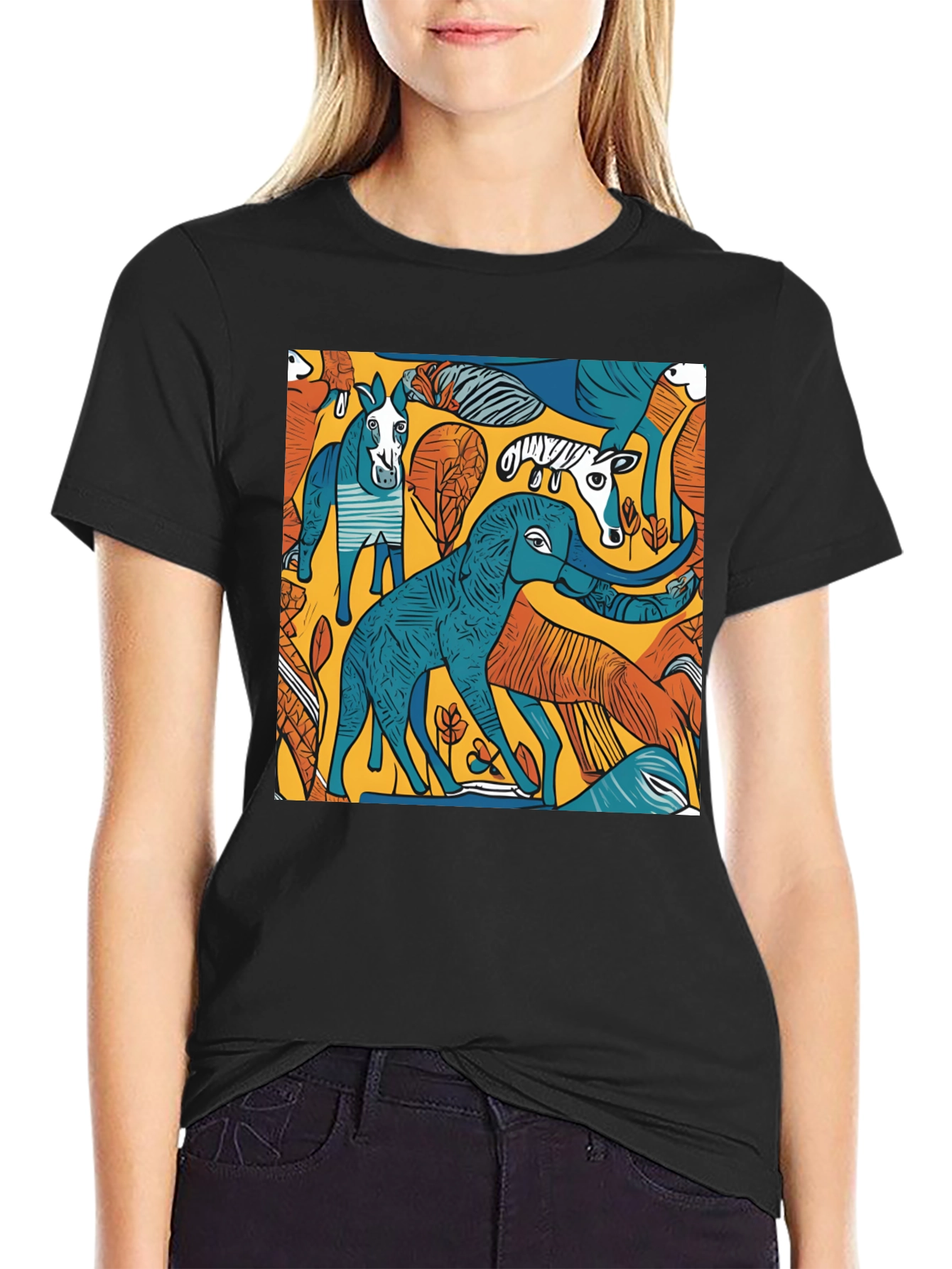 Abstract Animal Print T-Shirt