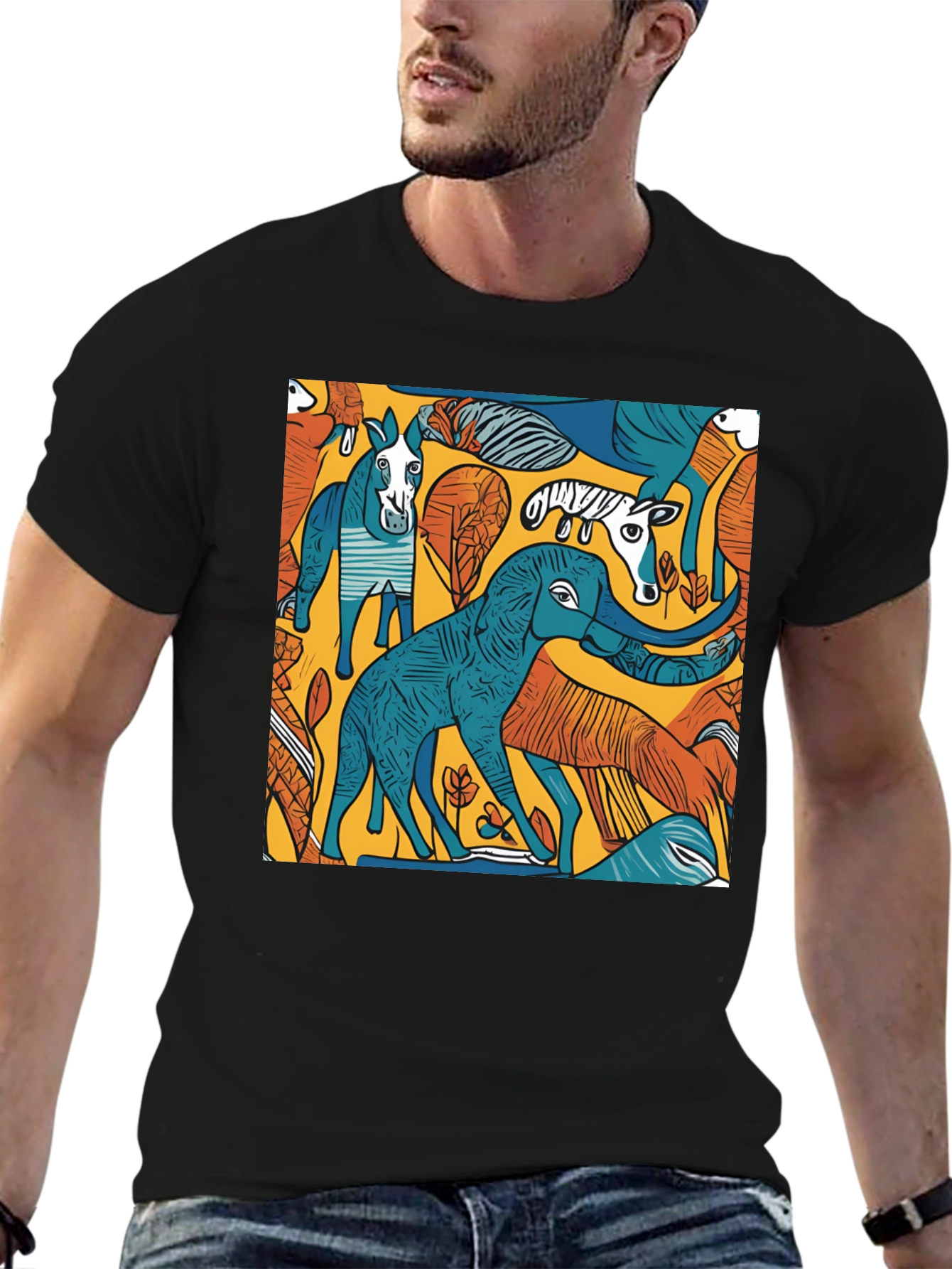 Abstract Animal Print T-Shirt