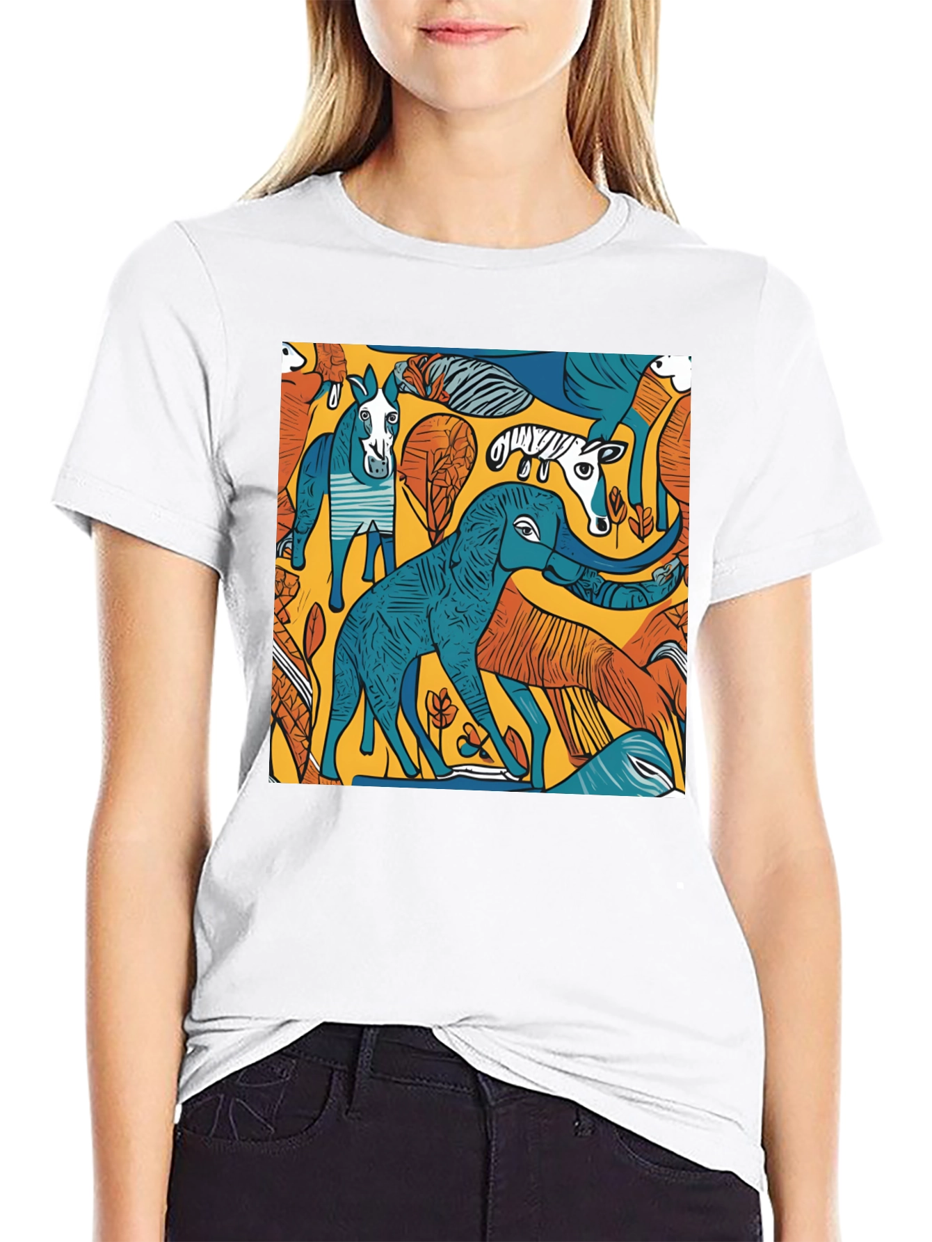 Abstract Animal Print T-Shirt