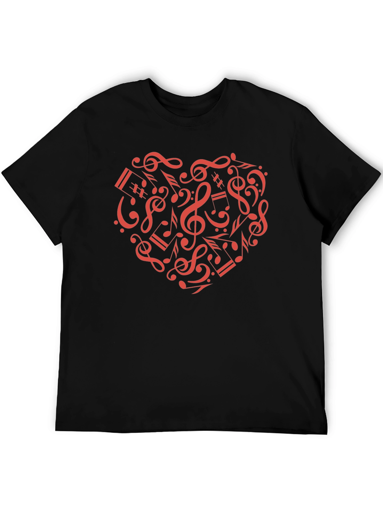 Musical Heartbeat Black T-Shirt