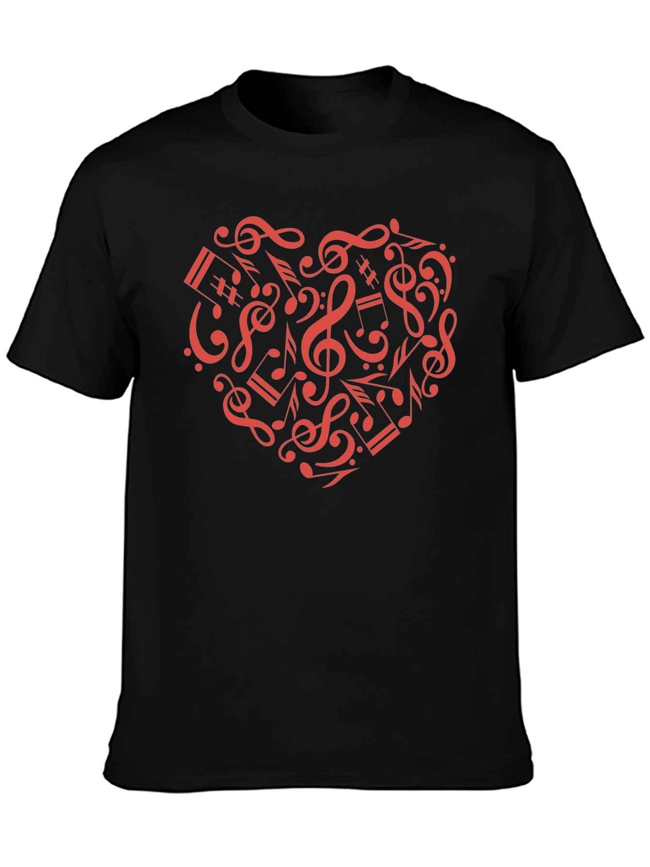 Musical Heartbeat Black T-Shirt