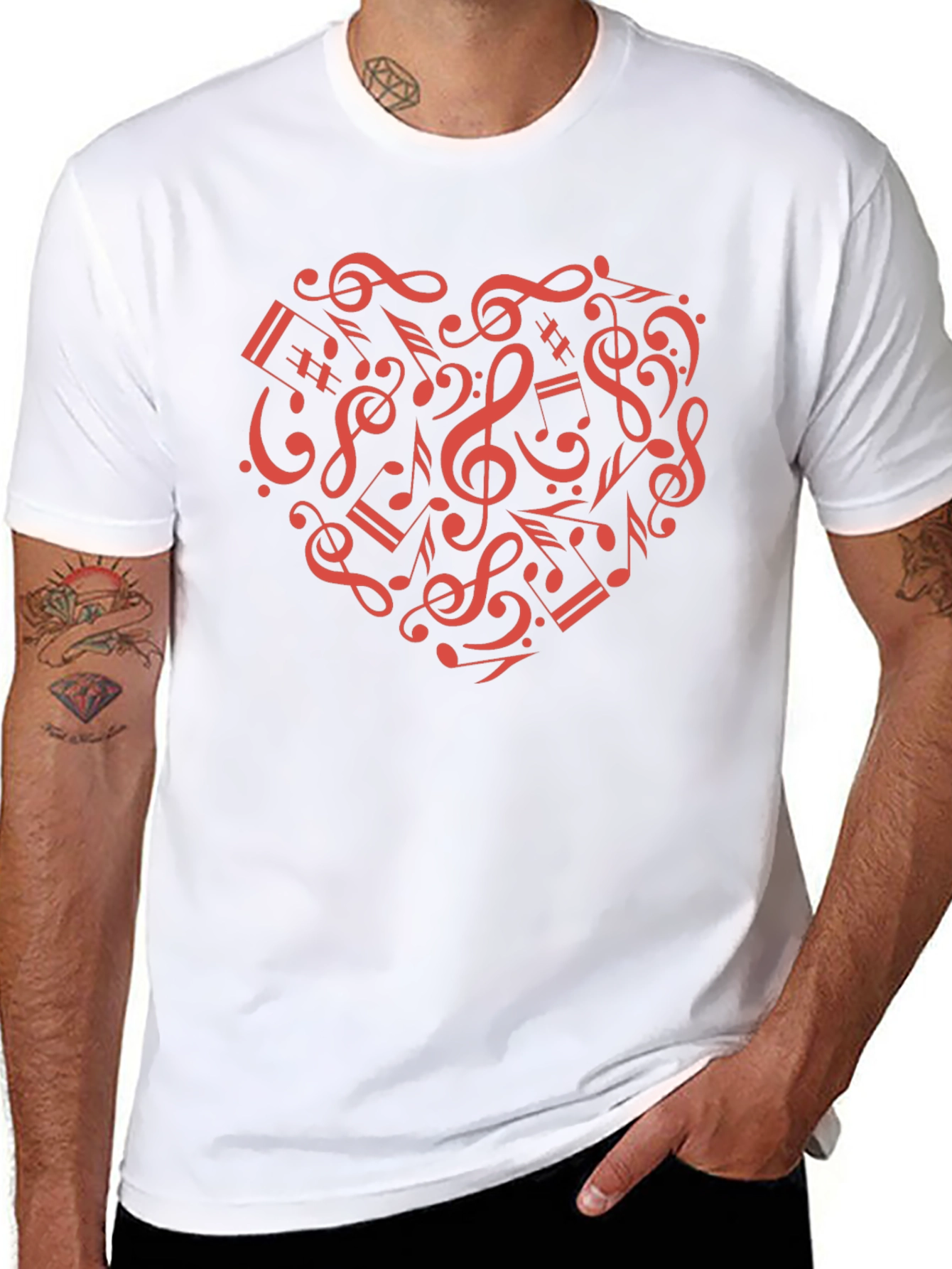 Musical Heartbeat Black T-Shirt