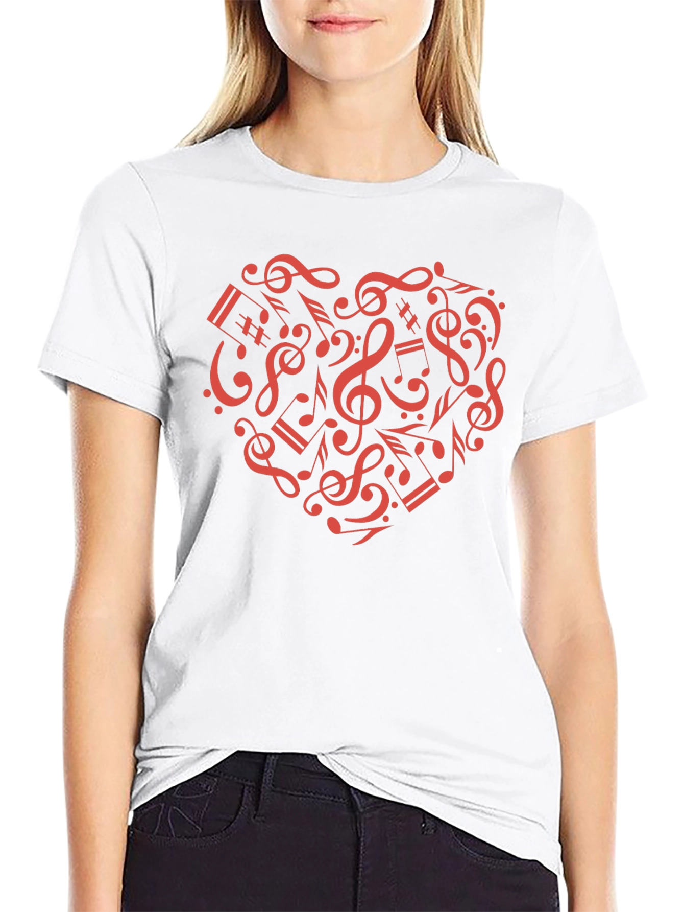 Musical Heartbeat Black T-Shirt