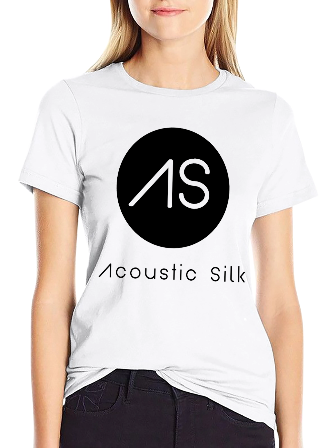Acoustic Silk Black T-Shirt