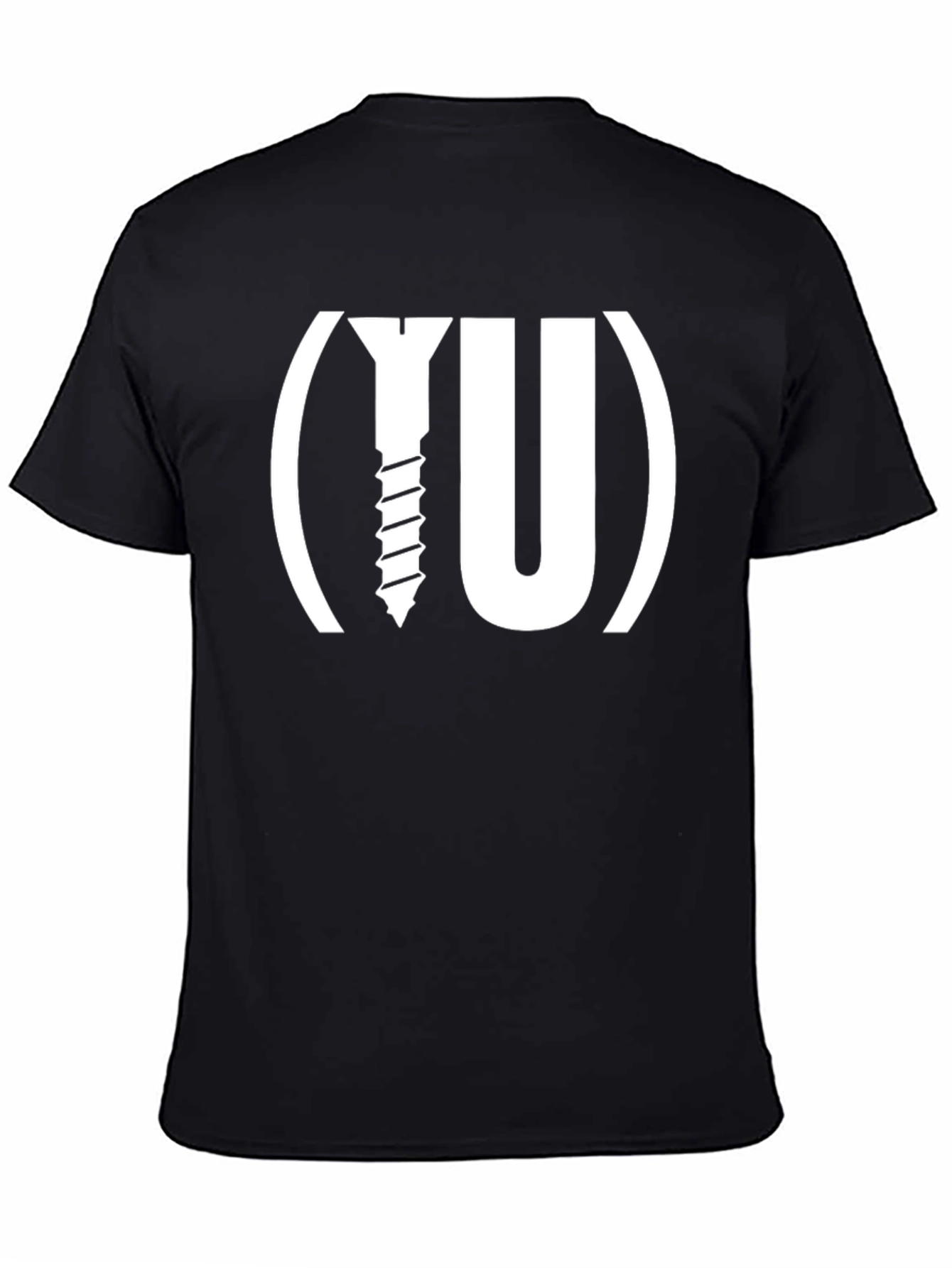 Screw You Funny Graphic Tee - Black Cotton T-Shirt