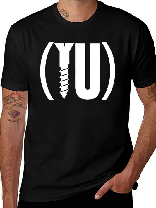 Screw You Funny Graphic Tee - Black Cotton T-Shirt