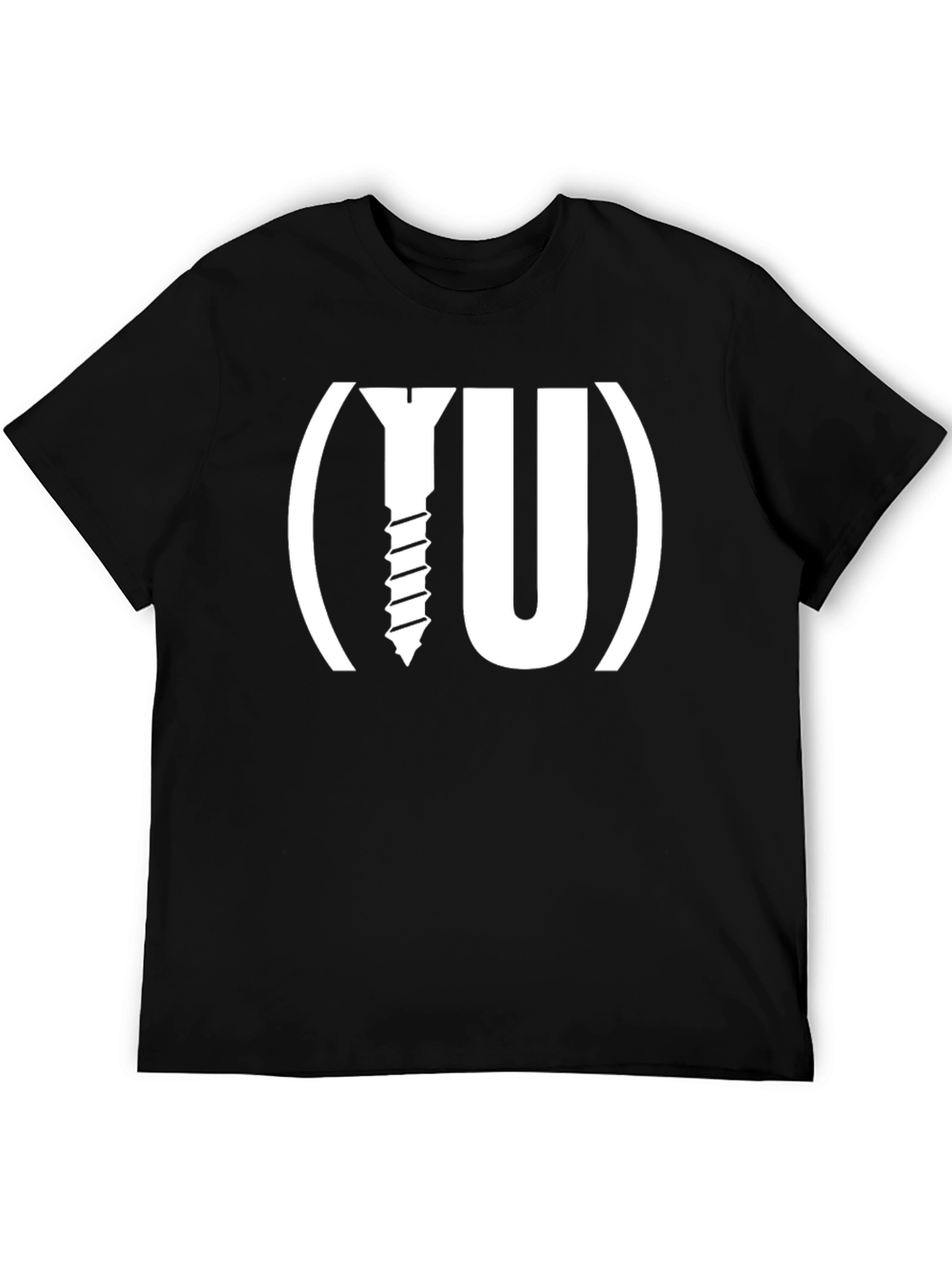 Screw You Funny Graphic Tee - Black Cotton T-Shirt