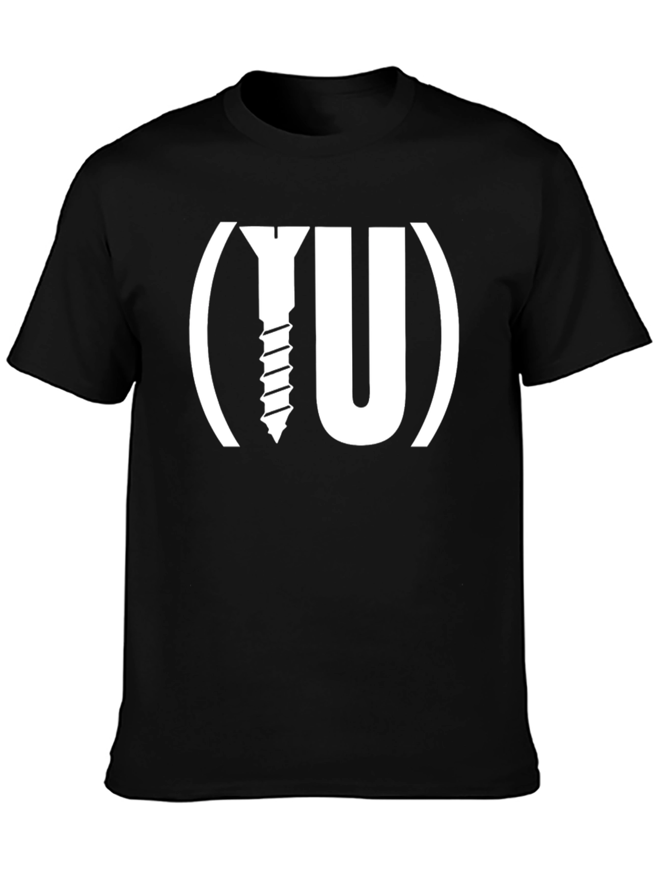 Screw You Funny Graphic Tee - Black Cotton T-Shirt