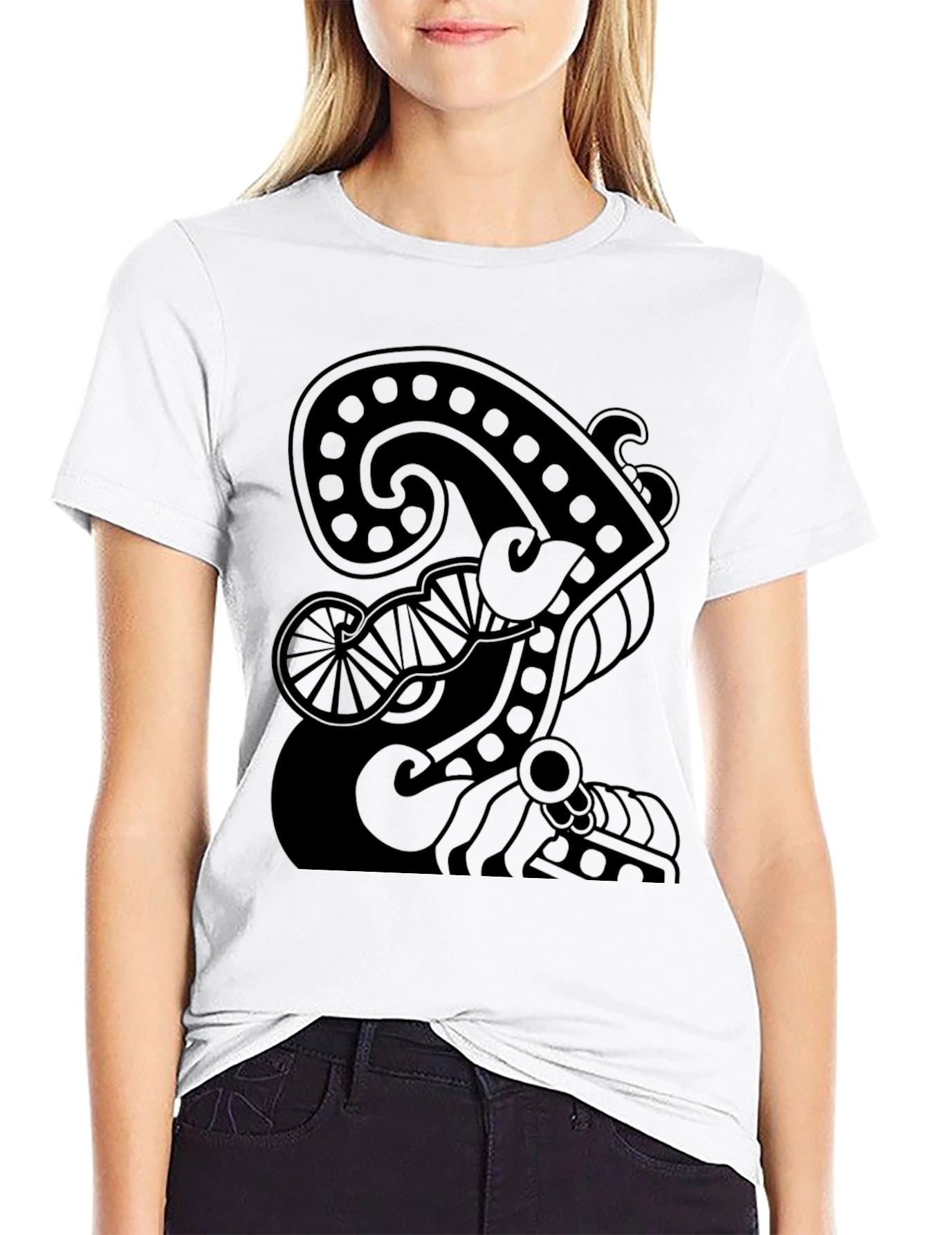 Abstract Graphic Print Tee
