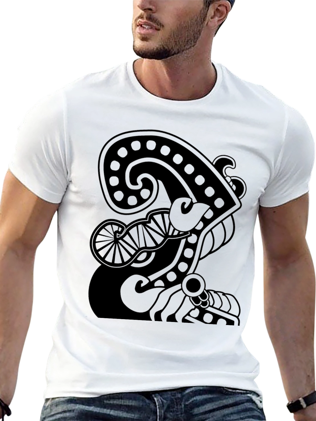 Abstract Graphic Print Tee