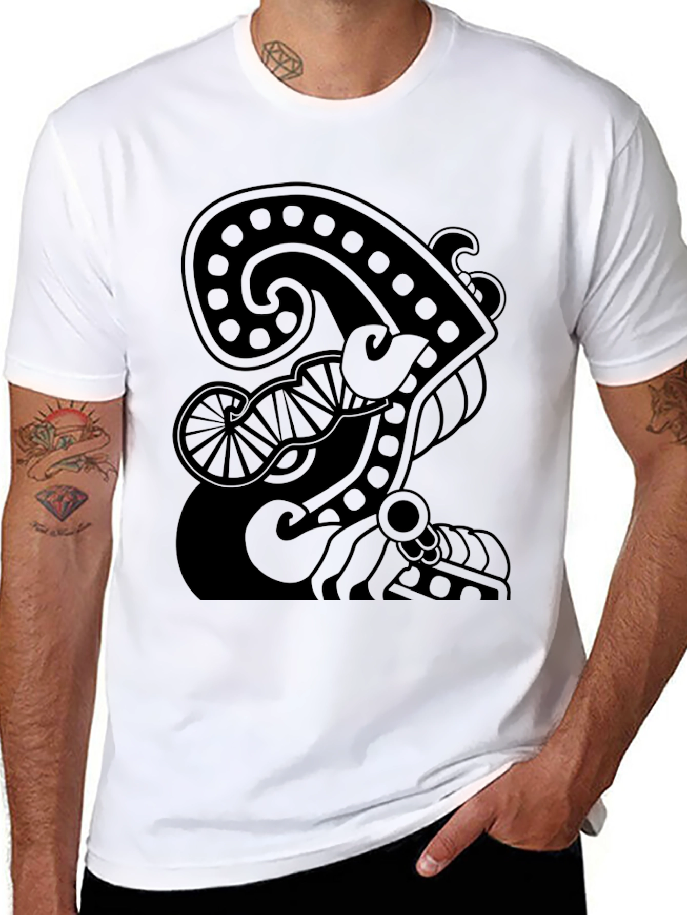 Abstract Graphic Print Tee