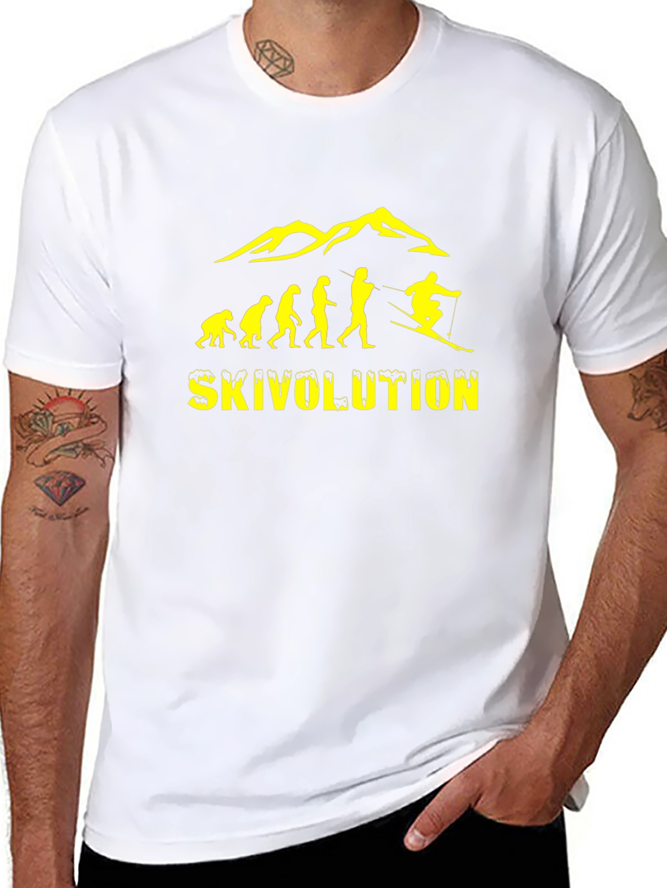 Skivolution T-Shirt - Evolution of Skiing Graphic Tee