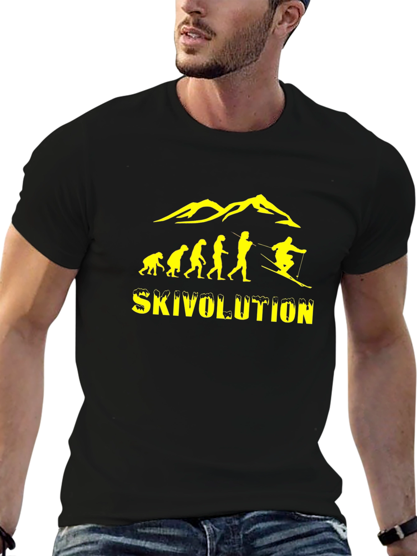 Skivolution T-Shirt - Evolution of Skiing Graphic Tee