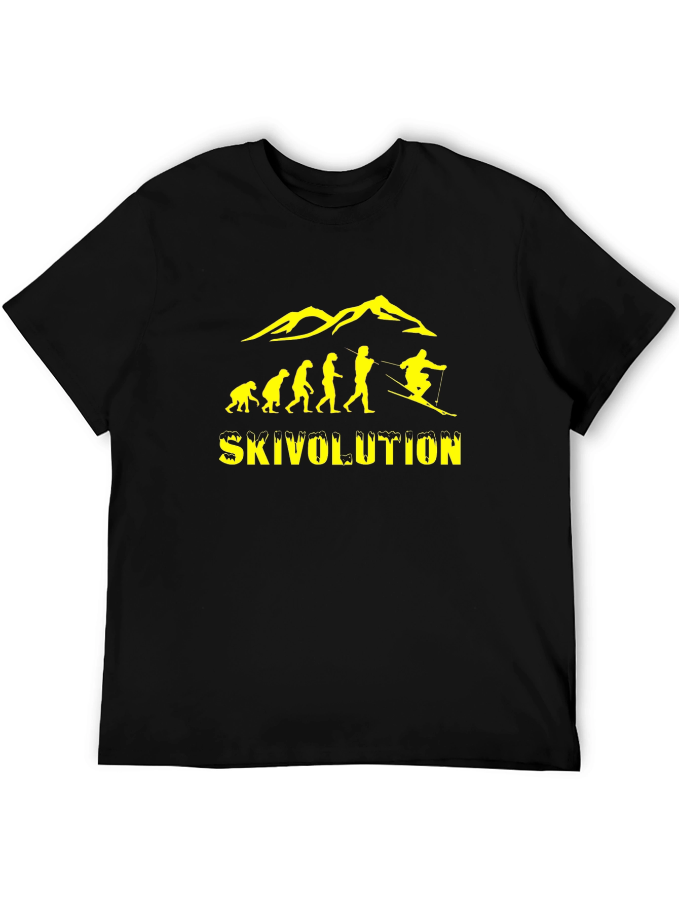 Skivolution T-Shirt - Evolution of Skiing Graphic Tee