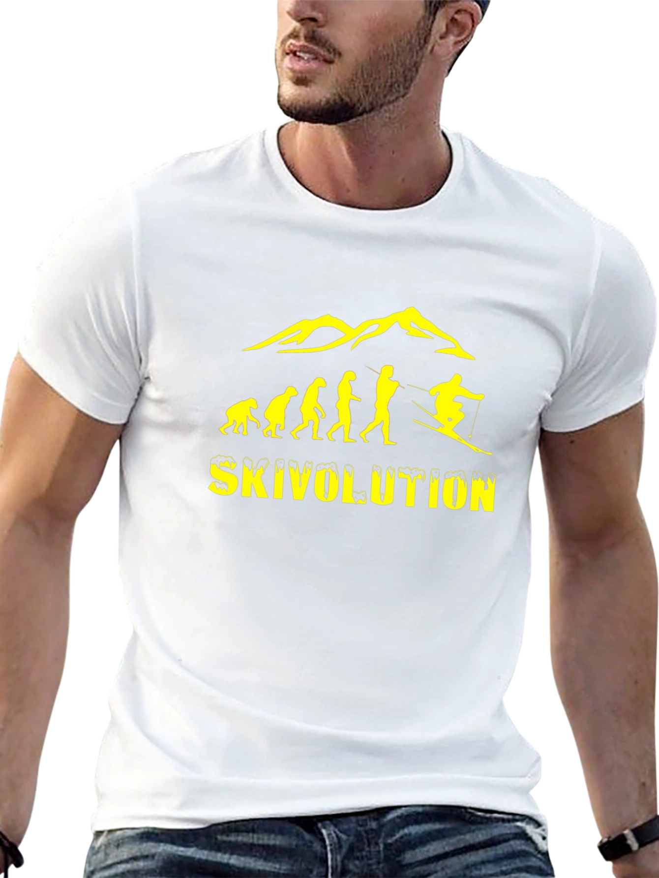 Skivolution T-Shirt - Evolution of Skiing Graphic Tee