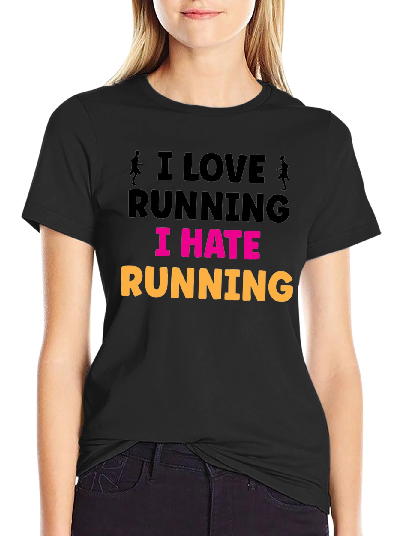 I Love Running I Hate Running Graphic T-Shirt