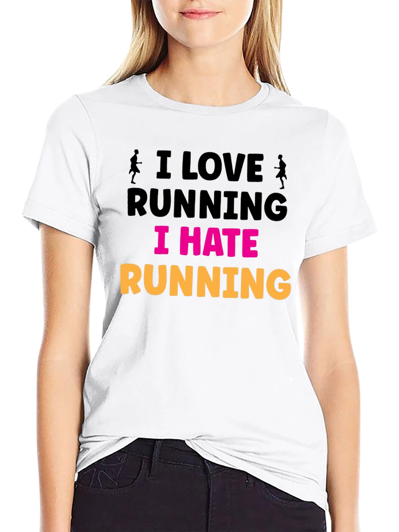 I Love Running I Hate Running Graphic T-Shirt