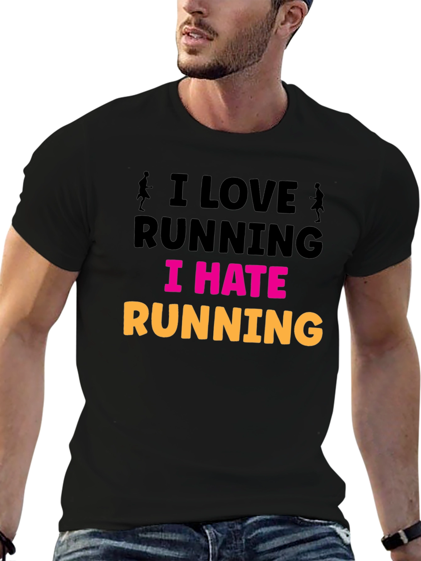 I Love Running I Hate Running Graphic T-Shirt