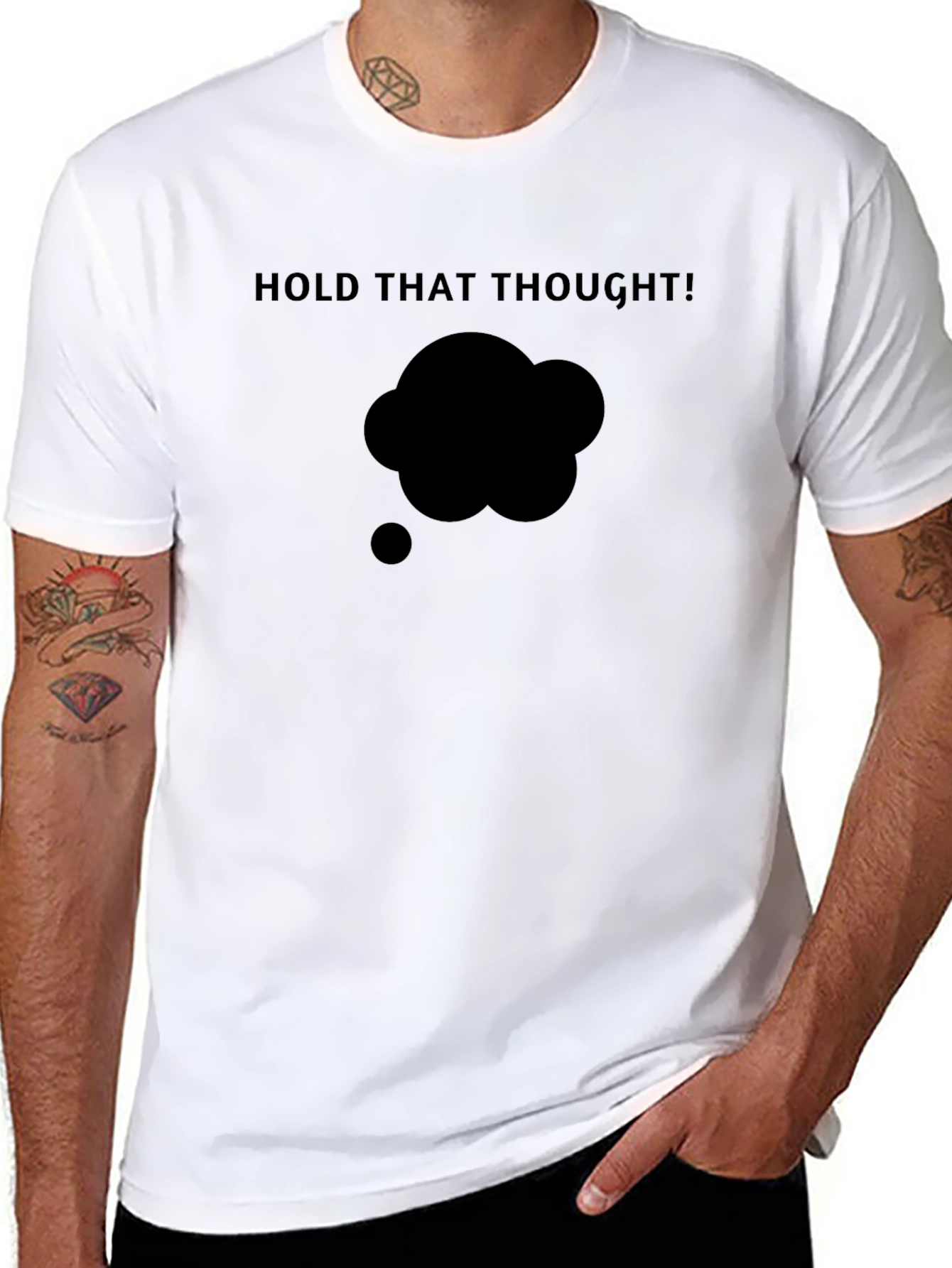 Hold That Thought Black Graphic Tee