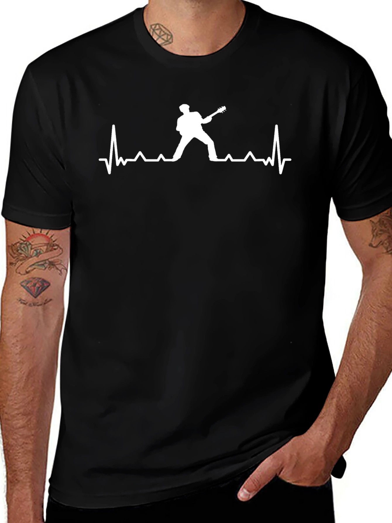 Guitar Heartbeat T-Shirt - Rock Music Tee