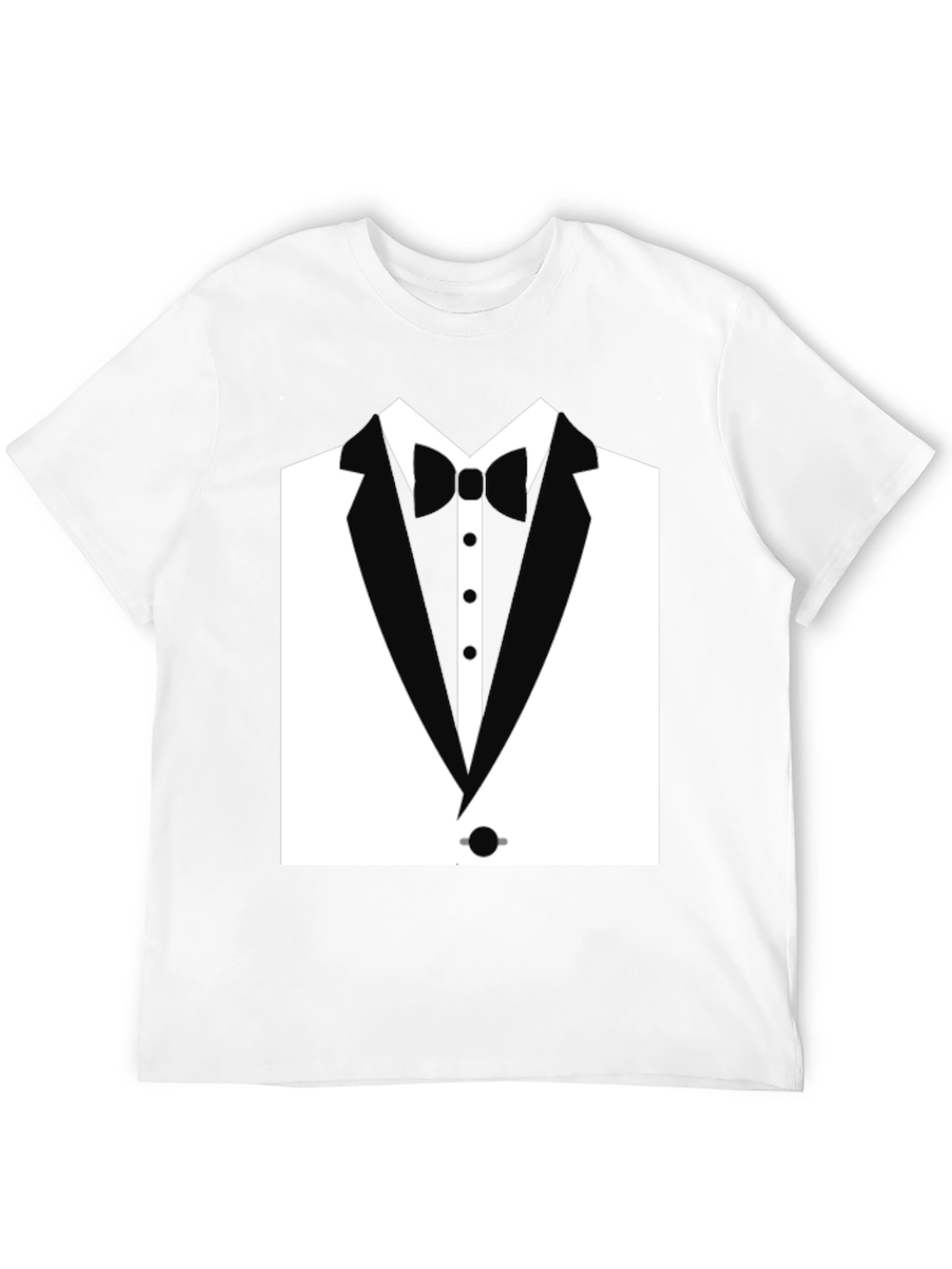 Tuxedo T-Shirt - Black Dressy Fun Casual Tee