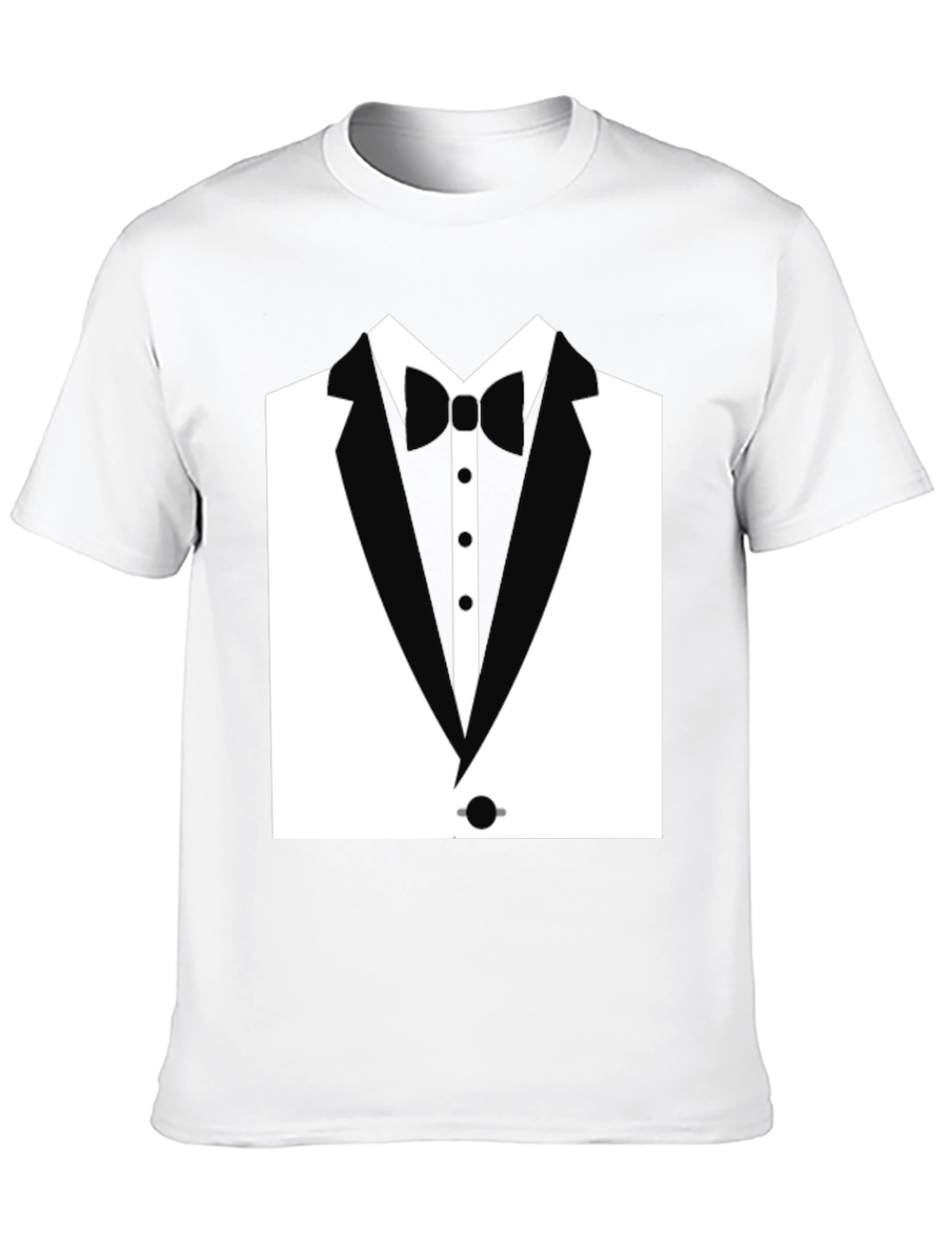 Tuxedo T-Shirt - Black Dressy Fun Casual Tee